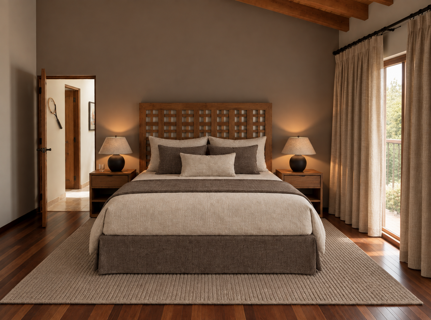 Casa Valdés — Recámara en tonos neutros
